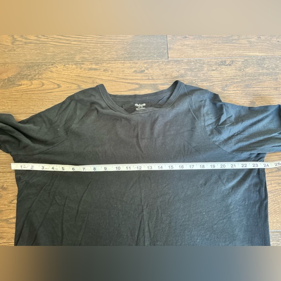 Madewell Black Long Sleeve Whisper Cotton Rib Crewneck‎ T-Shirt Women’s Size 1X - Picture 4 of 4